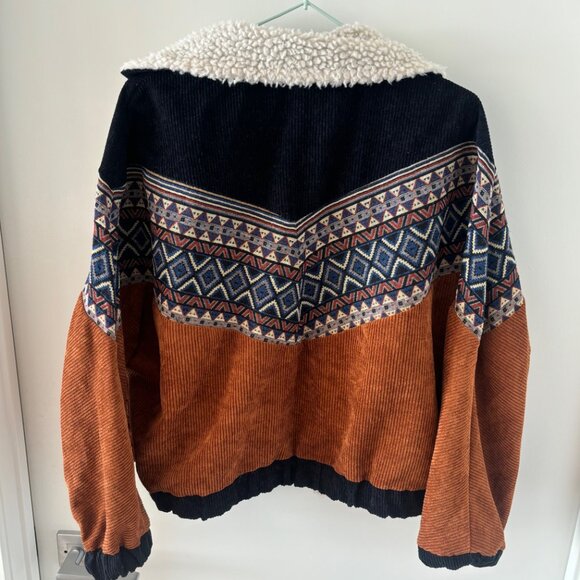 Zaful Faux Shearling Bomber Jacket - Picture 7 of 8